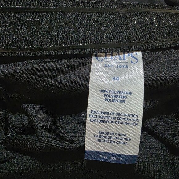 Chaps Golf Shorts Performance Flat Front Stretch 9" Inseam Men's Size 44 Black - Picture 8 of 8